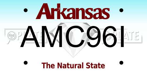 AMC96I Arkansas License Plate
