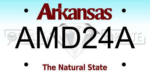 AMD24A Arkansas License Plate