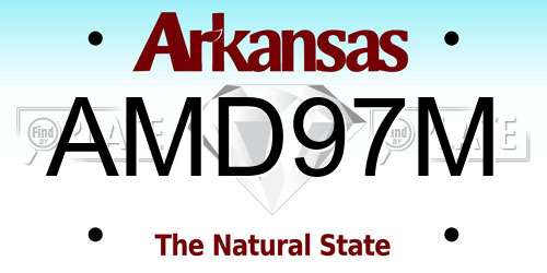 AMD97M Arkansas License Plate