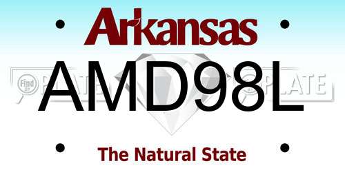 AMD98L Arkansas License Plate