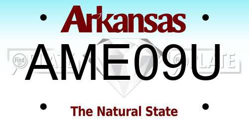 AME09U Arkansas License Plate