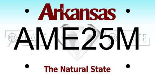 AME25M Arkansas License Plate