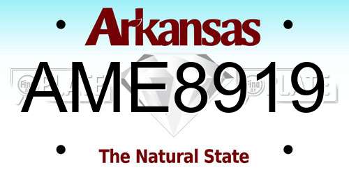 AME8919 Arkansas License Plate
