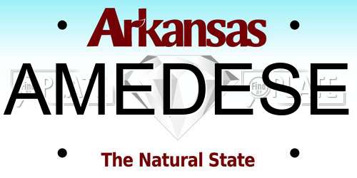 AMEDESE Arkansas License Plate
