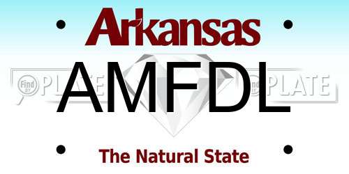 AMFDL Arkansas License Plate