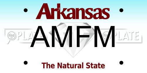 AMFM Arkansas License Plate