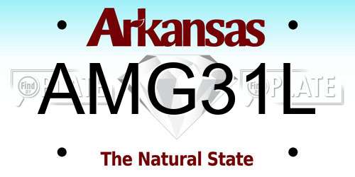 AMG31L Arkansas License Plate
