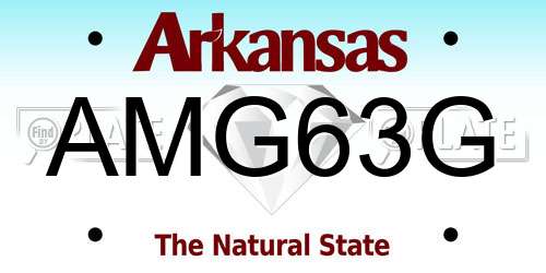 AMG63G Arkansas License Plate