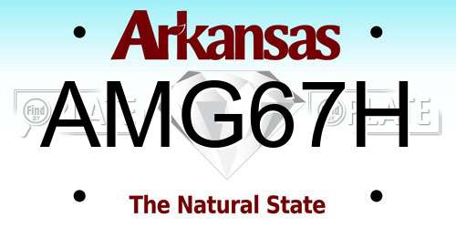 AMG67H Arkansas License Plate
