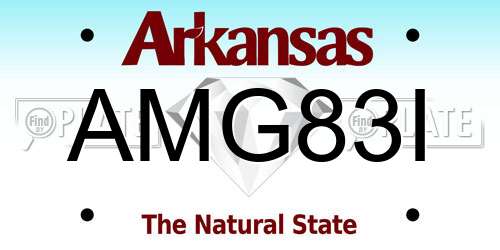 AMG83I Arkansas License Plate