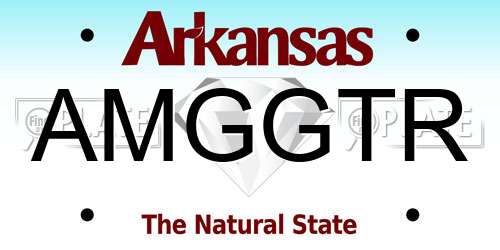 AMGGTR Arkansas License Plate