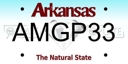 AMGP33 Arkansas License Plate