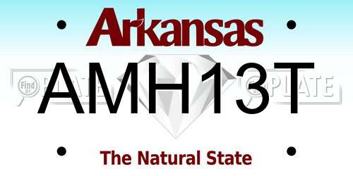 AMH13T Arkansas License Plate
