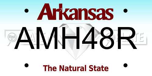AMH48R Arkansas License Plate