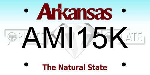 AMI15K Arkansas License Plate