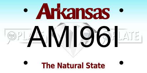 AMI96I Arkansas License Plate