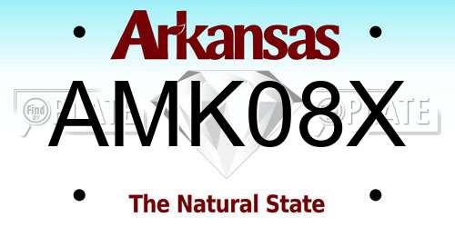 AMK08X Arkansas License Plate