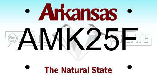 AMK25F Arkansas License Plate
