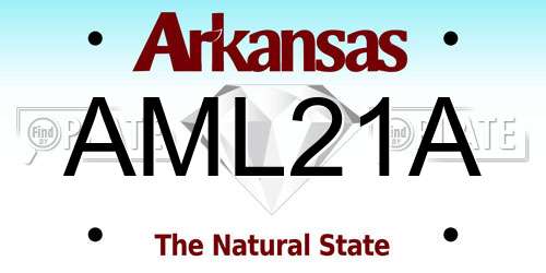 AML21A Arkansas License Plate