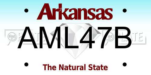 AML47B Arkansas License Plate