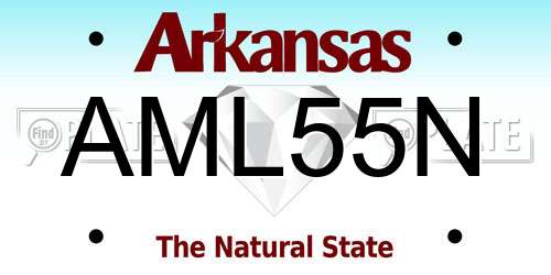AML55N Arkansas License Plate