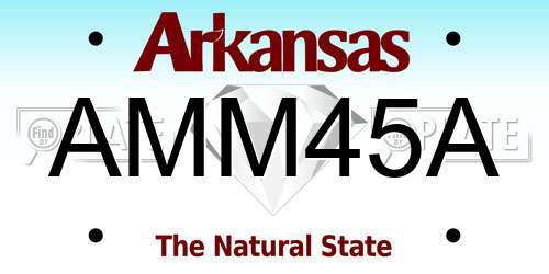 AMM45A Arkansas License Plate
