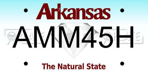 AMM45H Arkansas License Plate