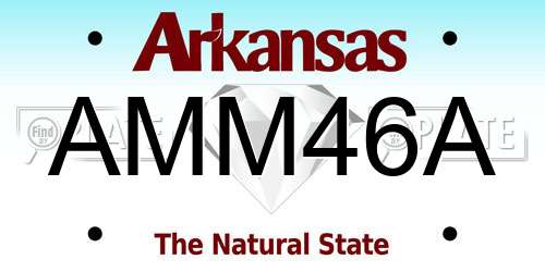 AMM46A Arkansas License Plate