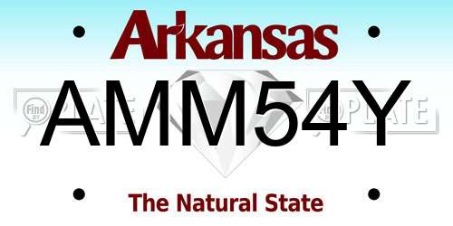 AMM54Y Arkansas License Plate