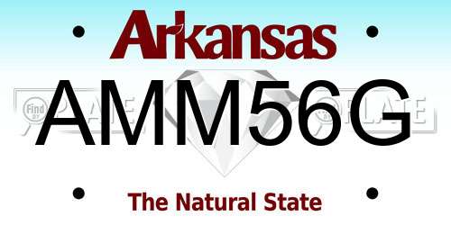 AMM56G Arkansas License Plate