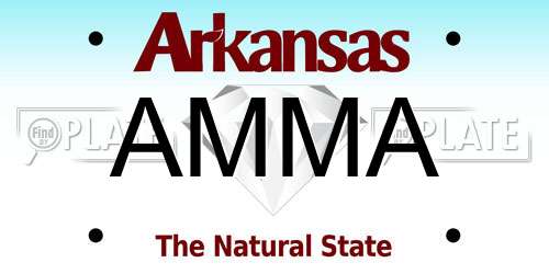 AMMA Arkansas License Plate