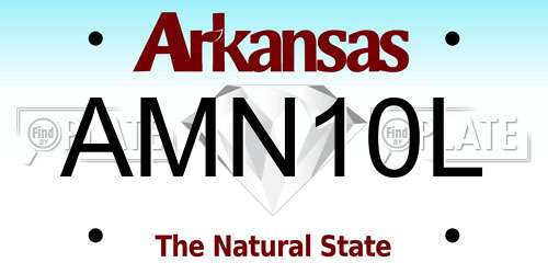 AMN10L Arkansas License Plate