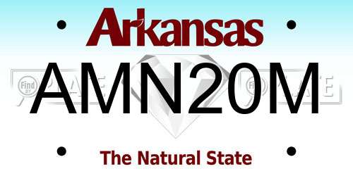 AMN20M Arkansas License Plate