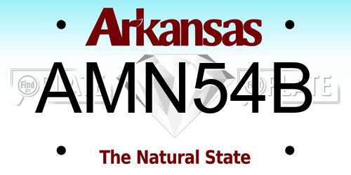 AMN54B Arkansas License Plate