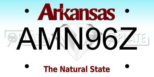 AMN96Z Arkansas License Plate