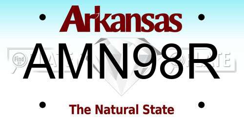 AMN98R Arkansas License Plate