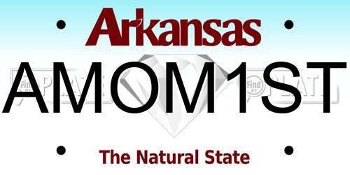 AMOM1ST Arkansas License Plate