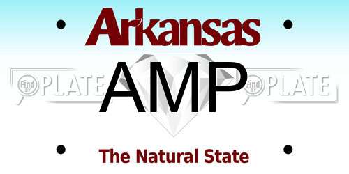 AMP Arkansas License Plate
