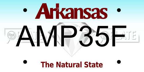 AMP35F Arkansas License Plate