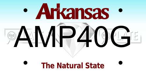 AMP40G Arkansas License Plate