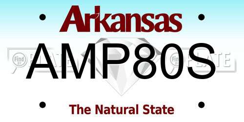 AMP80S Arkansas License Plate
