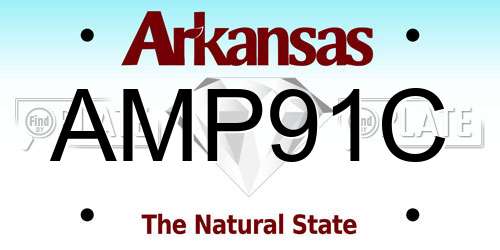 AMP91C Arkansas License Plate