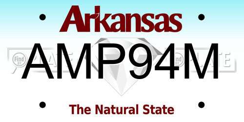 AMP94M Arkansas License Plate
