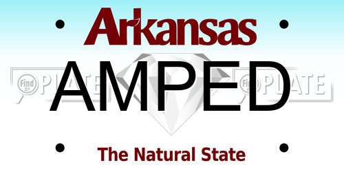AMPED Arkansas License Plate