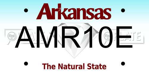 AMR10E Arkansas License Plate