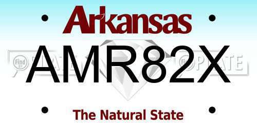 AMR82X Arkansas License Plate