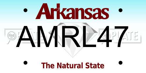 AMRL47 Arkansas License Plate