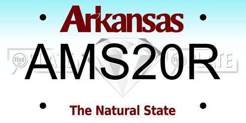 AMS20R Arkansas License Plate