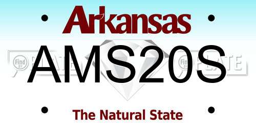 AMS20S Arkansas License Plate