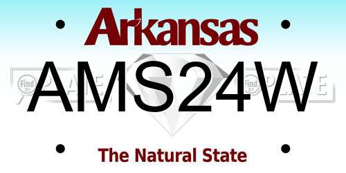 AMS24W Arkansas License Plate